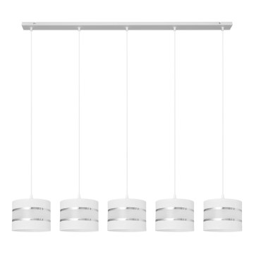 Κρεμαστό φωτιστικό οροφής ράγα HELEN 5xE27/15W/230V λευκό