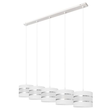 Κρεμαστό φωτιστικό οροφής ράγα HELEN 5xE27/15W/230V λευκό