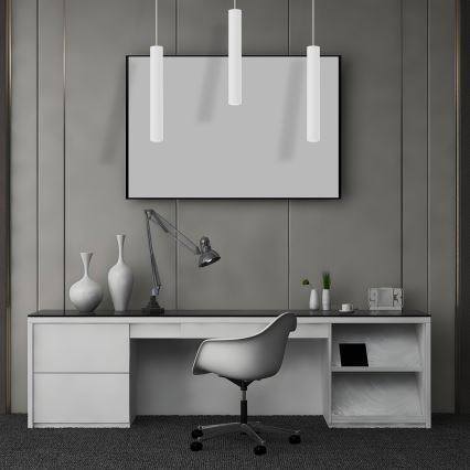 Κρεμαστό φωτιστικό οροφής ράγα HUDSON 3xGU10/8W/230V λευκό