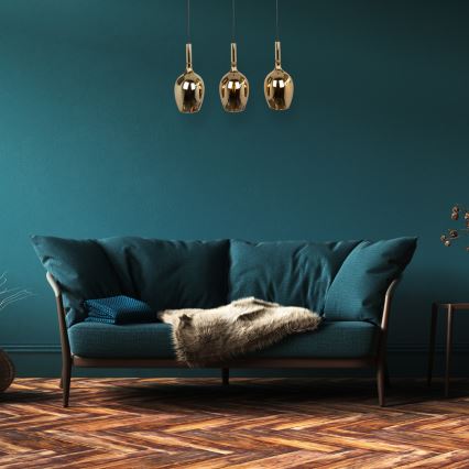 Κρεμαστό φωτιστικό οροφής ράγα LUGANO 3xE14/40W/230V χρυσό