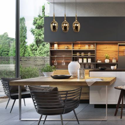 Κρεμαστό φωτιστικό οροφής ράγα LUGANO 3xE14/40W/230V χρυσό