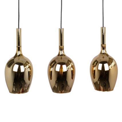 Κρεμαστό φωτιστικό οροφής ράγα LUGANO 3xE14/40W/230V χρυσό