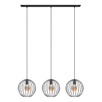 Κρεμαστό φωτιστικό οροφής ράγα MERCURE 3xE27/15W/230V μαύρο