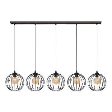 Κρεμαστό φωτιστικό οροφής ράγα MERCURE 5xE27/15W/230V μαύρο