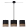 Κρεμαστό φωτιστικό οροφής ράγα PORTO 3xE27/60W/230V μαύρο/καφέ