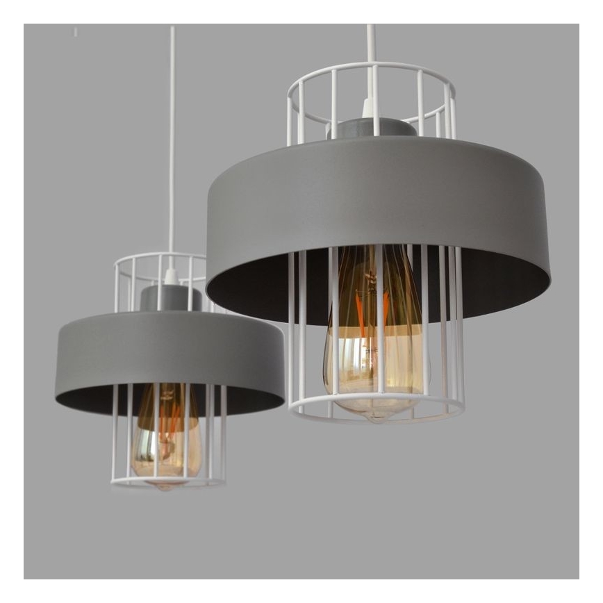 Κρεμαστό φωτιστικό οροφής ράγα VOLTA 2xE27/15W/230V γκρι