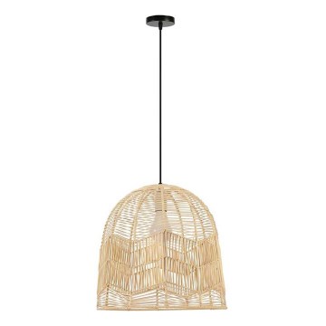 Κρεμαστό φωτιστικό οροφής PELO 1xE27/40W/230V διάμετρος 50 cm rattan