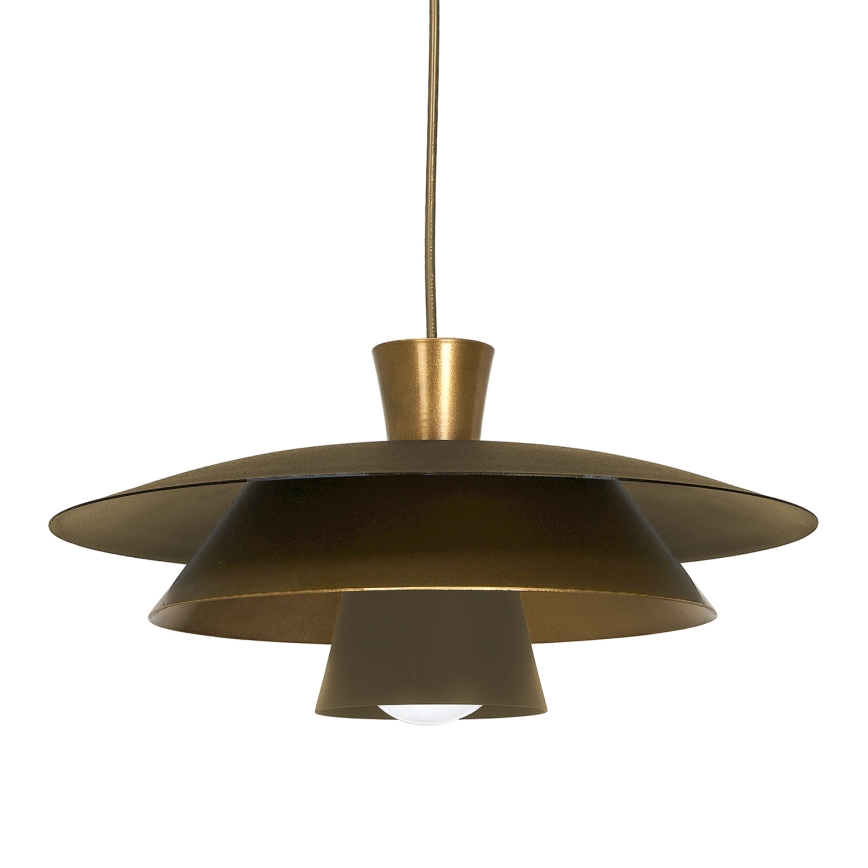 Κρεμαστό φωτιστικό οροφής PLATO 1xE27/15W/230V ορείχαλκος/χρυσό