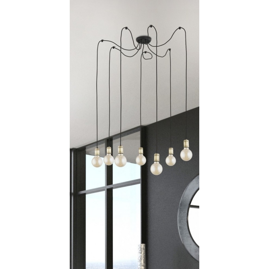 Κρεμαστό φωτιστικό οροφής QUALLE 5xE27/60W/230V spider