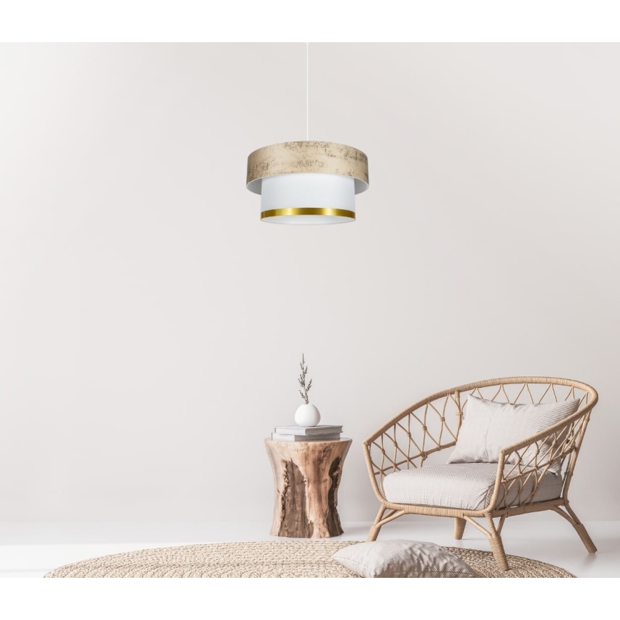 Κρεμαστό φωτιστικό οροφής RESSA 1xE27/60W/230V χρυσαφί