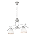 Κρεμαστό φωτιστικό οροφής RETRO 2xE27/60W/230V ασημί