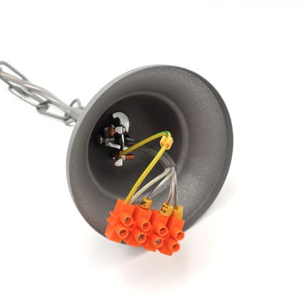 Κρεμαστό φωτιστικό οροφής RETRO 2xE27/60W/230V ασημί