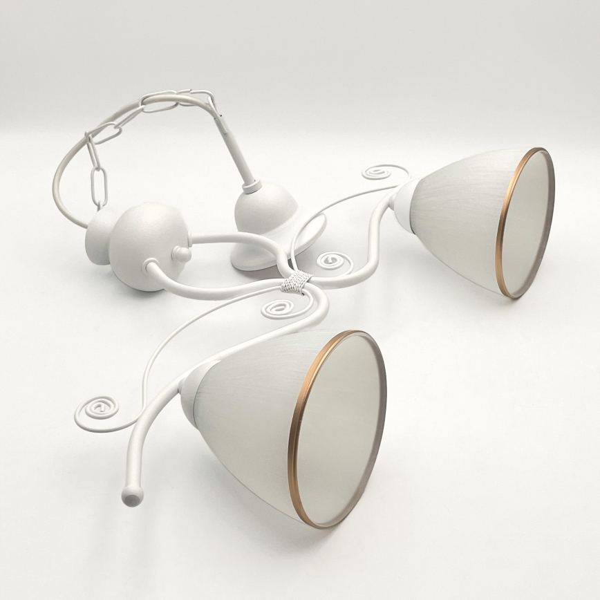 Κρεμαστό φωτιστικό οροφής RETRO 2xE27/60W/230V λευκό ματ