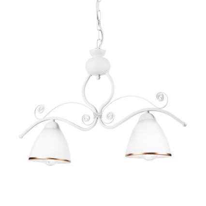 Κρεμαστό φωτιστικό οροφής RETRO 2xE27/60W/230V λευκό ματ