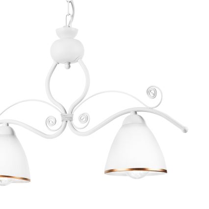 Κρεμαστό φωτιστικό οροφής RETRO 2xE27/60W/230V λευκό ματ