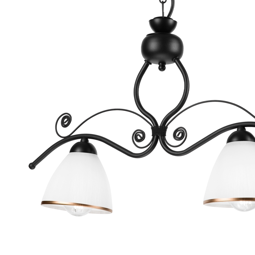 Κρεμαστό φωτιστικό οροφής RETRO 2xE27/60W/230V ματ μαύρο