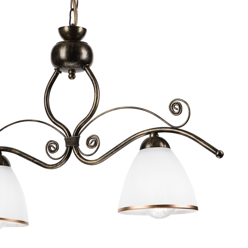 Κρεμαστό φωτιστικό οροφής RETRO 2xE27/60W/230V μπρονζέ/πατίνα