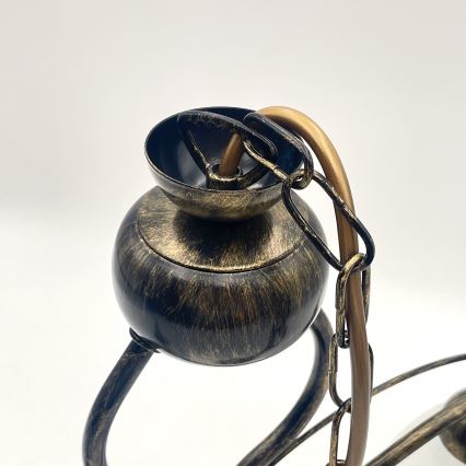 Κρεμαστό φωτιστικό οροφής RETRO 2xE27/60W/230V μπρονζέ/πατίνα