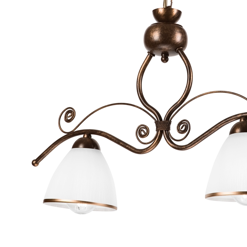 Κρεμαστό φωτιστικό οροφής RETRO 2xE27/60W/230V χαλκός/πατίνα