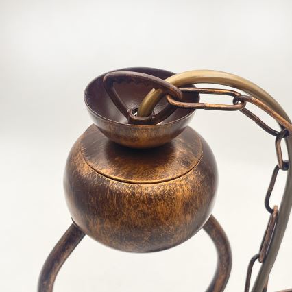 Κρεμαστό φωτιστικό οροφής RETRO 2xE27/60W/230V χαλκός/πατίνα