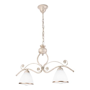 Κρεμαστό φωτιστικό οροφής RETRO 2xE27/60W/230V χρυσό/πατίνα