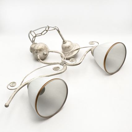 Κρεμαστό φωτιστικό οροφής RETRO 2xE27/60W/230V χρυσό/πατίνα