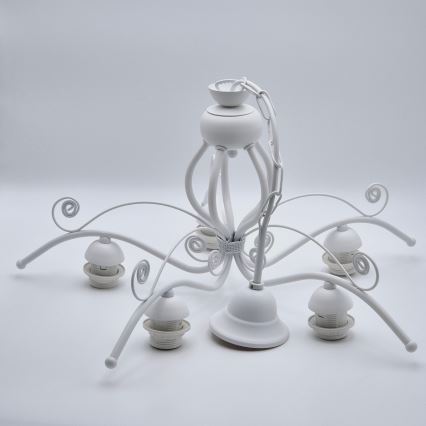 Κρεμαστό φωτιστικό οροφής RETRO II 5xE27/60W/230V λευκό