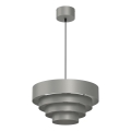 Κρεμαστό φωτιστικό οροφής RINGS 1xE27/15W/230V γκρι