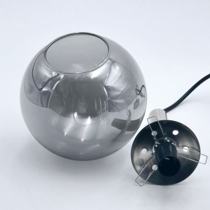 Κρεμαστό φωτιστικό οροφής ROLLO 1xE14/5W/230V ματ χρώμιο/φιμέ