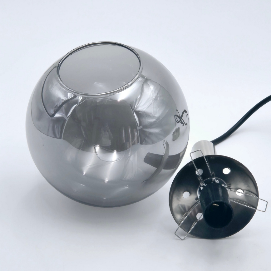 Κρεμαστό φωτιστικό οροφής ROLLO 1xE14/5W/230V ματ χρώμιο/φιμέ