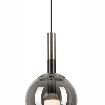 Κρεμαστό φωτιστικό οροφής ROLLO 1xE14/5W/230V ματ χρώμιο/φιμέ