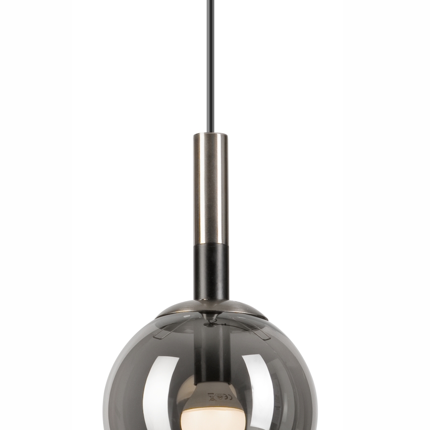 Κρεμαστό φωτιστικό οροφής ROLLO 1xE14/5W/230V ματ χρώμιο/φιμέ