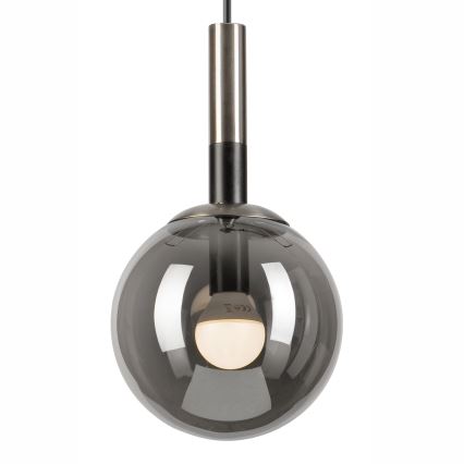 Κρεμαστό φωτιστικό οροφής ROLLO 1xE14/5W/230V ματ χρώμιο/φιμέ