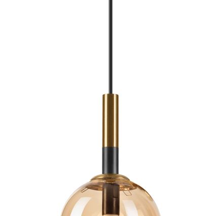 Κρεμαστό φωτιστικό οροφής ROLLO 1xE14/5W/230V χρυσό/φιμέ μπεζ