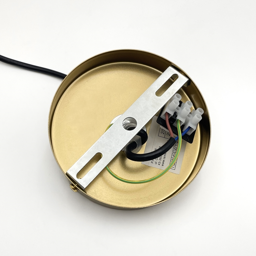 Κρεμαστό φωτιστικό οροφής ROLLO 1xE14/5W/230V χρυσό/φιμέ μπεζ