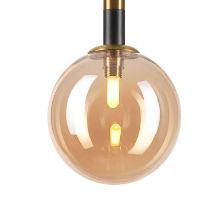 Κρεμαστό φωτιστικό οροφής ROLLO 1xG9/5W/230V χρυσό/φιμέ μπεζ