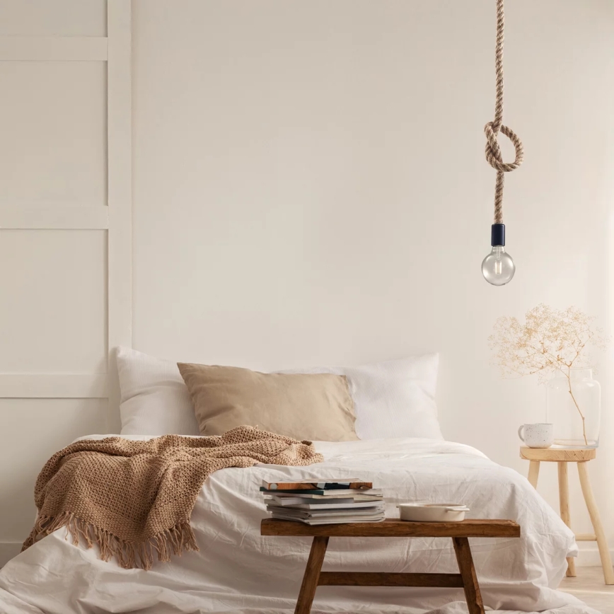 Κρεμαστό φωτιστικό οροφής ROPE 1xE27/12W/230V