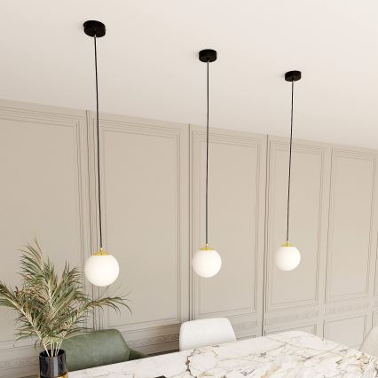 Κρεμαστό φωτιστικό οροφής ROYAL 1xE14/10W/230V διάμετρος 14 cm μαύρο