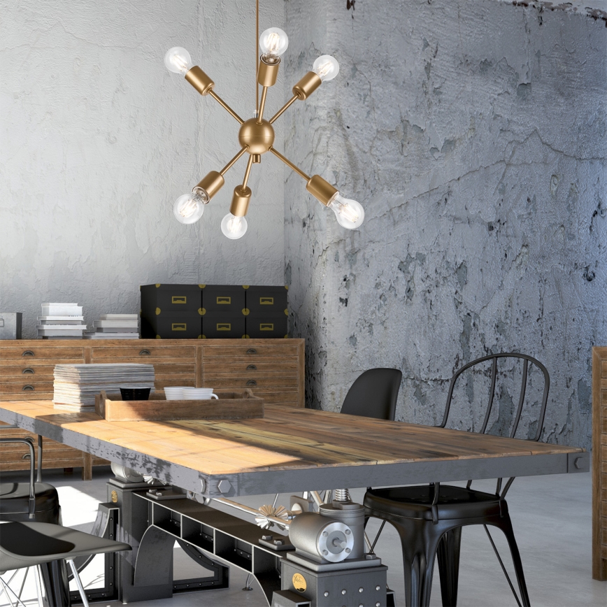 Κρεμαστό φωτιστικό οροφής RUBY 6xG9/60W/230V