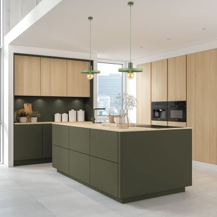 Κρεμαστό φωτιστικό οροφής SILA 1xE27/15W/230V διάμετρος 30 cm πράσινο