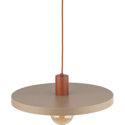 Κρεμαστό φωτιστικό οροφής SILA 1xE27/15W/230V διάμετρος 40 cm μπεζ/τούβλο