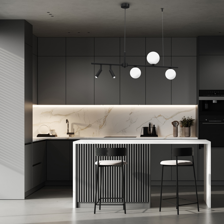 Κρεμαστό φωτιστικό οροφής SIRIO 5xG9/25W/230V μαύρο