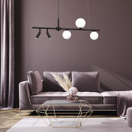 Κρεμαστό φωτιστικό οροφής SIRIO 5xG9/25W/230V μαύρο