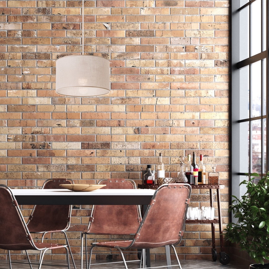 Κρεμαστό φωτιστικό οροφής SIRJA 1xE27/60W/230V μπεζ