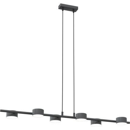 Κρεμαστό φωτιστικό οροφής SORA 6xGX53/12W/230V μαύρο