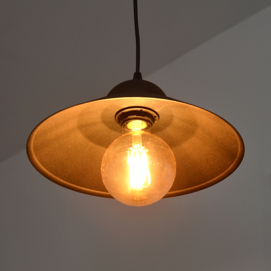 Κρεμαστό φωτιστικό οροφής SORAPIS 1xE27/15W/230V μαύρο