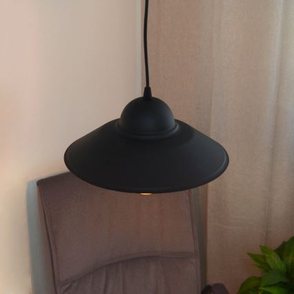 Κρεμαστό φωτιστικό οροφής SORAPIS 1xE27/15W/230V μαύρο