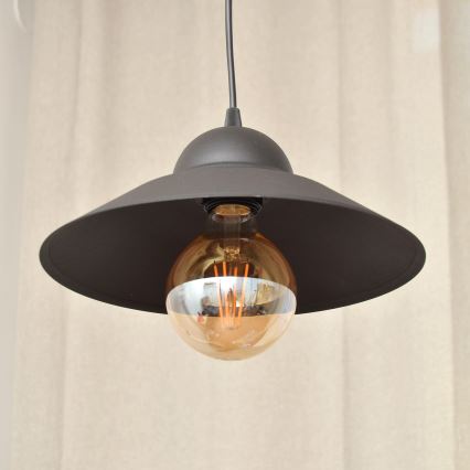 Κρεμαστό φωτιστικό οροφής SORAPIS 1xE27/15W/230V μαύρο