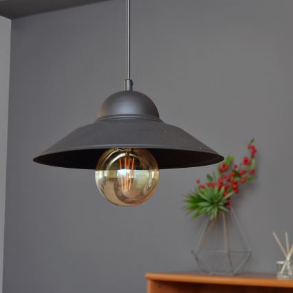 Κρεμαστό φωτιστικό οροφής SORAPIS 1xE27/15W/230V μαύρο