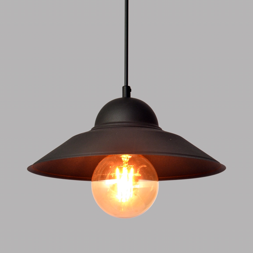 Κρεμαστό φωτιστικό οροφής SORAPIS 1xE27/15W/230V μαύρο